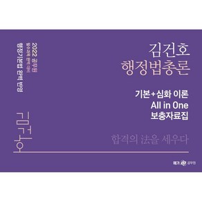 2022 김건호 행정법총론 기본+심화 이론 All in One 보충자료집, 메가스터디교육