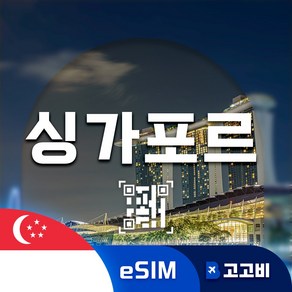 [eSIM] 싱가포르 이심 데이터 무제한 QR코드 발송, 1개, 매일2GB, 4일