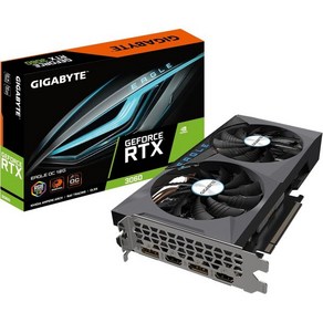 그래픽카드 기가바이트 NVIDIA GeFoce RTX 3060 이글 OC V2 그래픽 카드 12GB GDDR6 192비트 PCIE 4.0 1807MHz 코어 클럭 RGB 2X, 1개