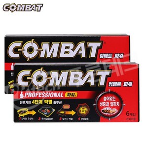 [컴배트] 바퀴벌레약 컴배트파워 큰바퀴용3.0g(6개입)x2개 12개입+바퀴트랩1장, 1세트, 18g