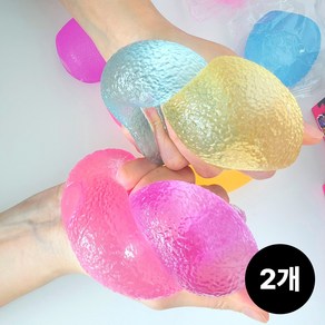 [쫜득 말랑] 사비드 모찌 로제 스트레스 볼 말랑이, 한손에 쏙 중형 5.5cm X 7cm, 2개