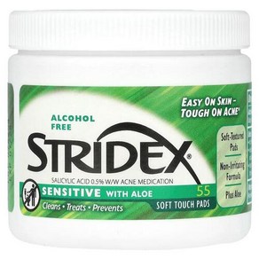 Stidex 센시티브 함유 알로에 알코올 무함유 소프트 터치패드 55매, 1개