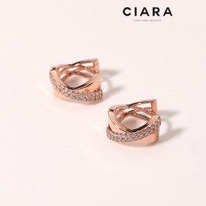 CIARA 14K Trieste 리버스엑스크로스 귀걸이(GoldPlated)