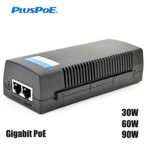 기가비트 PoE 인젝터 전원 공급 장치 GbE 이더넷 어댑터 IEEE 802.3bt/at /af 10/100/1000Mbps RJ45 48V-55V 30W 60W 90W, 1)30W 802.3at-af - Without AC