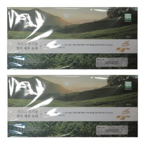 피코크 유기농 현미제주녹차 100입(1.5g x 100티백) x 2개 (총 200티백), 100개입, 1.5g