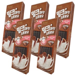 노브랜드 밀크매직스트로우 코코아맛, 78g, 5개