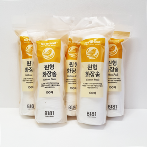 노브랜드 원형 화장솜 100개입 X 5개 NOBRAND COTTON PADS