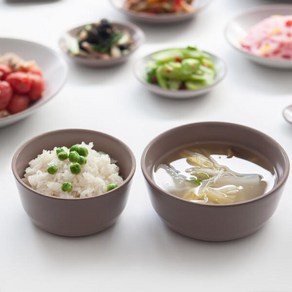 니코트 소일 2인 밥공기 국그릇 세트, 웜그레이, 밥공기 2p + 국그릇 2p, 1세트