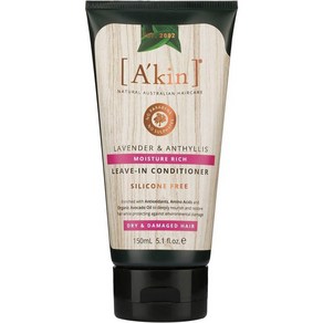 호주 아킨 Akin Conditione 라벤더 & 안틸리스 모이스처 리치 리브인 컨디셔너, 1개, 150ml