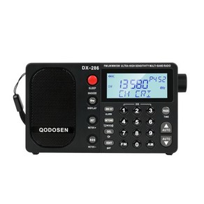 DX-286 월드 풀 QODOSEN 밴드 자동차 SW tef6686 라디오 포함 디지털 AM FM 휴대용 LW 칩, 1) DX-286 Radio, 없음