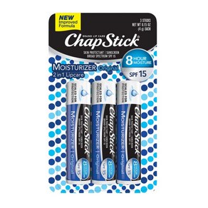 Chapstick 챕스틱 모이스처라이저 립밤 세트, 3개, 4g