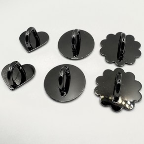베어리어스 부착용 키링 고리 액세서리 세트 [6개입], 1세트, Black