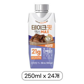 애니몰 마시는 단백질 음료 드링크 테이크핏 맥스 초코맛, 240ml, 24개