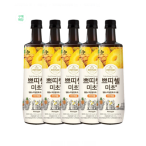 쁘띠첼 파인애플 미초 음용식초, 900ml, 5개