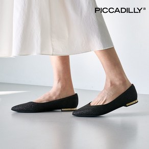 [PICCADILLY] 피카딜리 274065-24 플랫슈즈_글리터블랙(1.5cm)