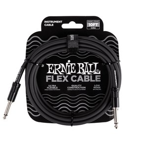 Enie Ball - Flex Instument Cable / 기타 & 베이스 케이블 3m - Black (P06434), 1개, *