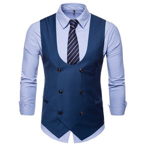 솔리드 남성 정장 베스트 코트 Men's suit vest 인어미남 C15 F651U618