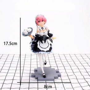 리제로 피규어 e zeo figue ReZERO 다른 세계에서 시작하는 삶 Rem Ram 쌍둥이 액션 피규어 RemRam 수집용 모델 25cm, 17cm No Retail Box 2, 1개