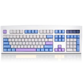 QSENN DT35 104 PBT 풀윤활 가스켓 유무선 기계식 키보드 (블루퍼플), 블루퍼플  오테뮤 저소음 피치축 V3, 저소음 피치축