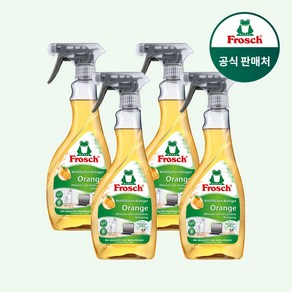 [공효진 세제] 프로쉬 독일 가전 가구 오렌지 멀티 클리너 500ml 단품 청소 세제, 4개