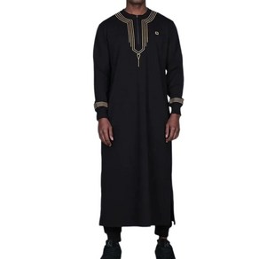 Mens Kaftan 아랍 로우 무슬림 아랍 이슬람 로브 무슬림 민족 의류 로브