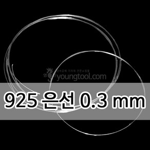 925은선 0.3 mm 1M 은 부자재 은제품, 단품, 1개