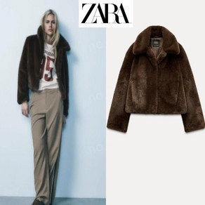 자라 겨울 패치워크 페이크 퍼 자켓 ZARA