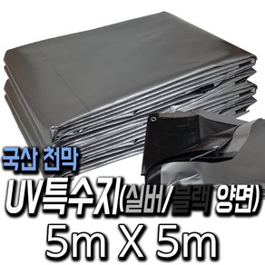 한국조달산업 PVC 타포린 바람 막이 방수 천막 옥상 천막천 천막사 캠핑, UV특수지 : 5m X 5m, 1개