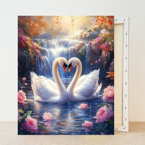 보석십자수 캔버스형 DIY 액자형 40x50cm 행운 거실 풍수 인테리어 그림 3D 대형 다이아몬드페인팅 그림