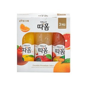 빙그레 자연에서 갓 따옴 주스 (맛랜덤) 220MLx3개입 (보냉백/아이스박스中택1)