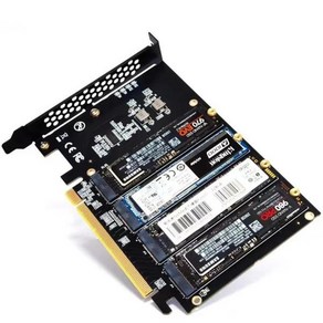 PCIE to M2 어댑터 익스프레스 32Gbps 카드 x16 키 SSD 컴퓨터 추가, [01] Black, 1개