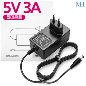 명호전자 5V 3A 아답터 벽걸이형 (TY0500300KImn) DC 5V 3A 어댑터, 1개