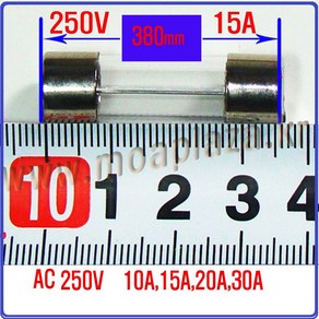 유리관휴즈 38mm10A휴즈 250V38mm퓨즈 250V휴즈15A 38mm퓨즈 250V 막대휴즈20A 대형휴즈250V30A, 38mm15A, 1개