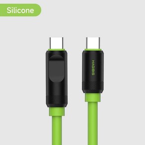 Hagibis USB C 고속 충전기 케이블 LED 디스플레이 PD 240W 40Gbps 비디오 코드 아이폰 15 노트북용 썬더볼트 43 호환 가능, 1m, [01] Liquid Silicone, 1개