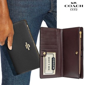 코치 뉴 슬림 지퍼 레더 장지갑 C8329 Slim Zip Wallet