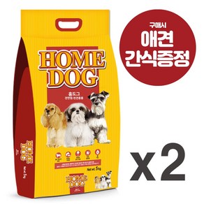 홈도그 전연령 애견사료 5Kg+굿밸런스 퓨어져키 랜덤 증정, 5kg, 2개