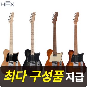 [최다구성품지급] 헥스 T200 / 입문용 일렉기타 /텔레케스터 바디 / 신형헤드, TBK(트랜스블랙)