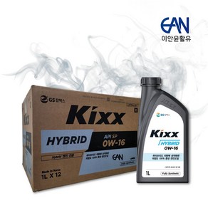 킥스 KIXX HYBRID 0W16 하이브리드 HEV 엔진오일, 5개, 1L