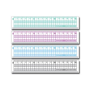 모닝글로리 컬러 컷팅 방안자 15cm, 4개