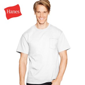 Hanes 5590 포켓 반팔 무지티 3컬러