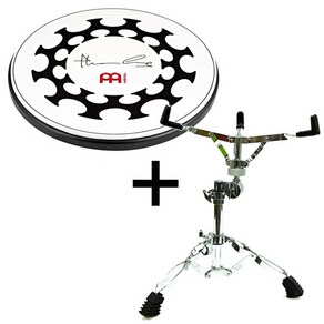 Meinl 토마스랭 12인치 고무 연습 패드 스탠드포함, 1개