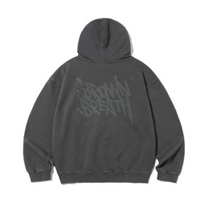 [브라운브레스] PIGMENT TAG HOODIE - CHARCOAL