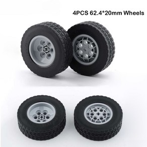 4WD RC 자동차 섀시 전기 세트 륜 구동 브릭 원격 수신기 레고데용 MOC 빌딩 블록, 04 4 Wheels, 1개