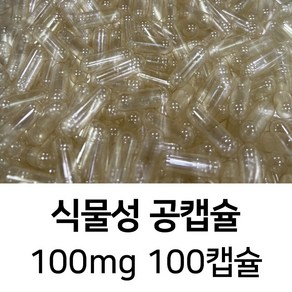 라이프건강 식약청허가 식물성 공캡슐(100mg 투명) 100캡슐, 1개