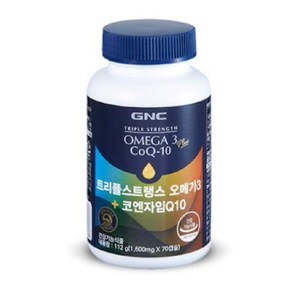 GNC 트리플스트랭스 오메가3 플러스 코엔자임큐텐, 70정, 112g, 1개