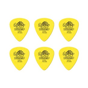 지엠뮤직_세트(6)던롭피크418R.73 Totex STD 0.73mm 톨텍스 스탠다드 Dunlop PICK (No.20세트), 단품, 1개