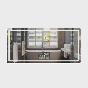 퓨어제이드스톤 미니멀욕실수건장 80cm 욕실선반장 선반장 60CM 유리문 거울 미니멀 욕실 세면대, 8 삼색광+듀얼터치+안개방지