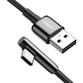 일본직발송 3. UGREEN L자 USB C 케이블 3A 2M 나일론 뜨개질 USB A TO TYPE C급속 충전 단선 방지 GALAXY, 111 17444117200, 222 17444117200, 2M_One Colo