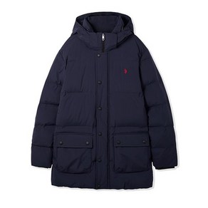 [U.S. POLO ASSN.] 다운 하프점퍼 남성_로얄블루
