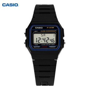 CASIO 카시오 빈티지 사각 블루 군인 방수 디지털 전자 시계 F91